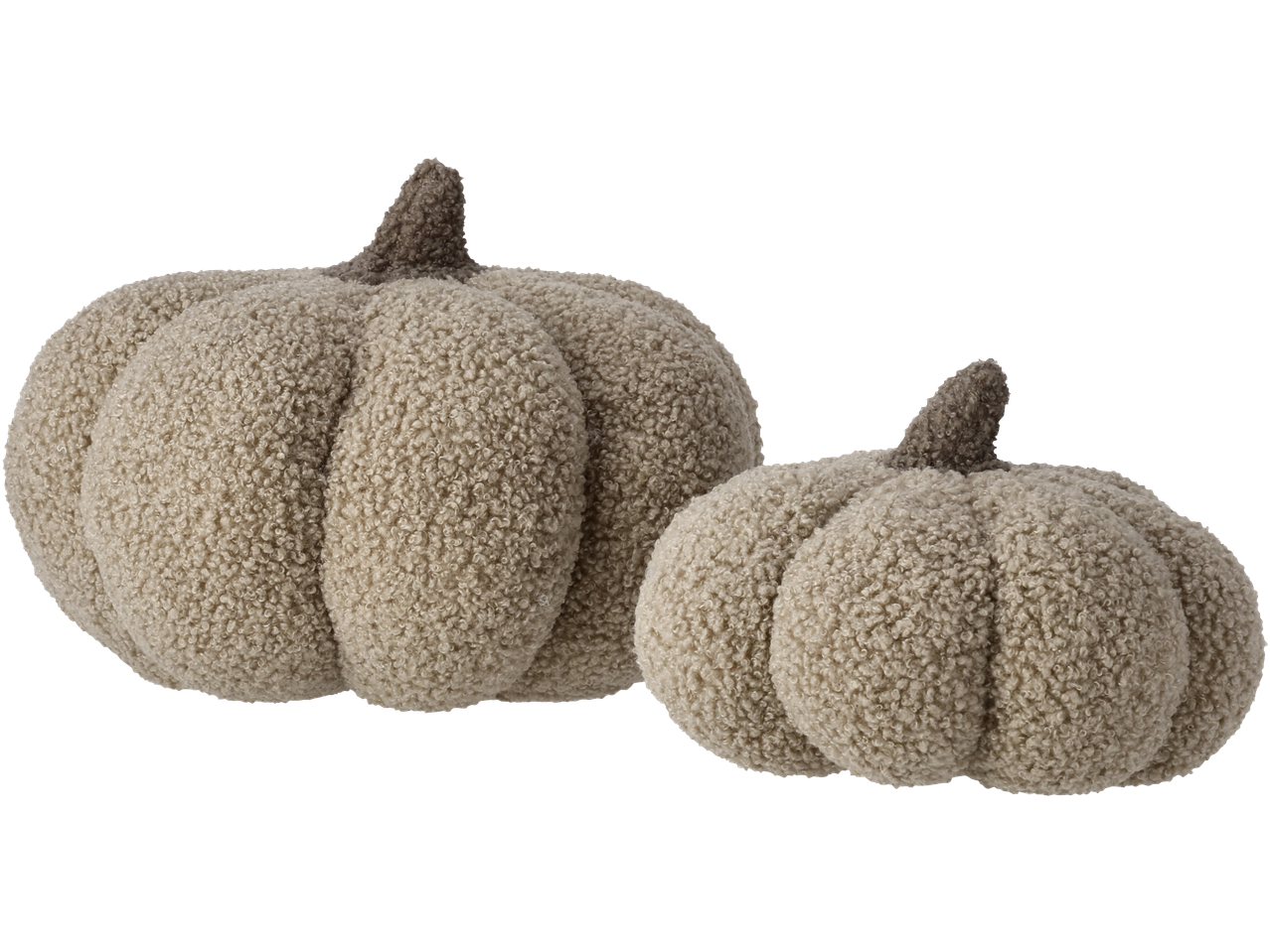 LIVARNO home Decorative Cushion Set with two plush pumpkin-shaped cushions