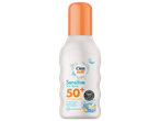 Spray solar Cien Sun Sensitive FPS 50+ para pele sensível.