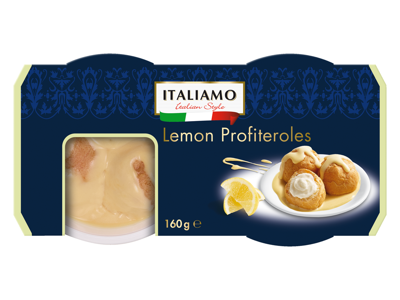 Italimo Italiaanse stijl citroen profiteroles.