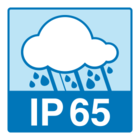 IP65 vízállósági jelzés.