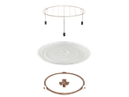 SILVERCREST® Microwave accessories: a metal rack, a glass turntable, and a roller ring