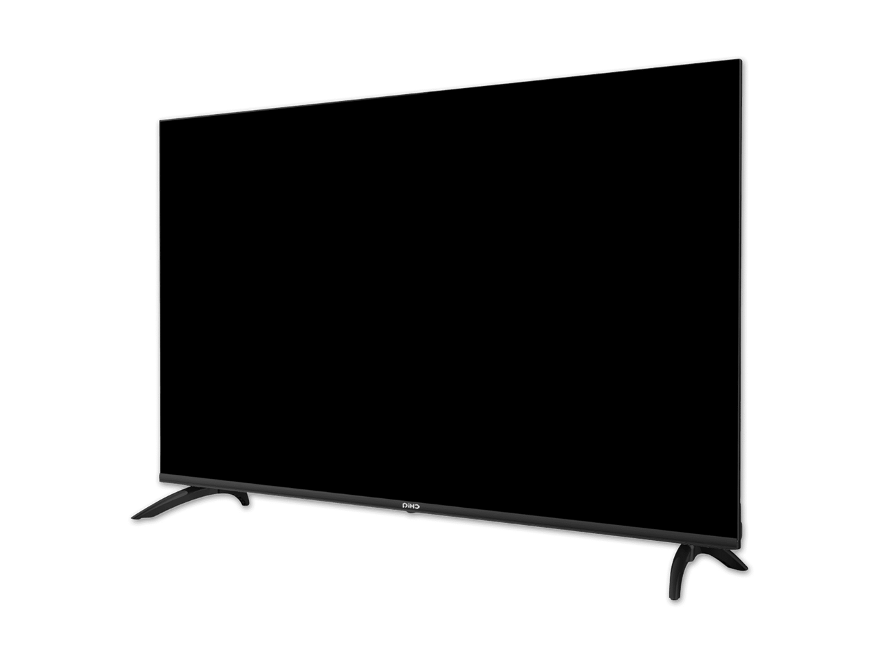 Schwarzer CHiQ Fernseher mit Standfüßen