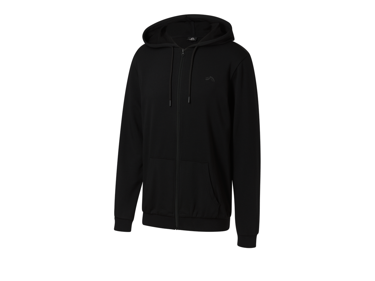 Zwart CRIVIT sweatjack met rits en capuchon.