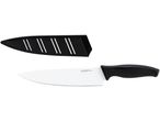 Coltello da cucina Livarno Home con lama bianca e fodero nero.