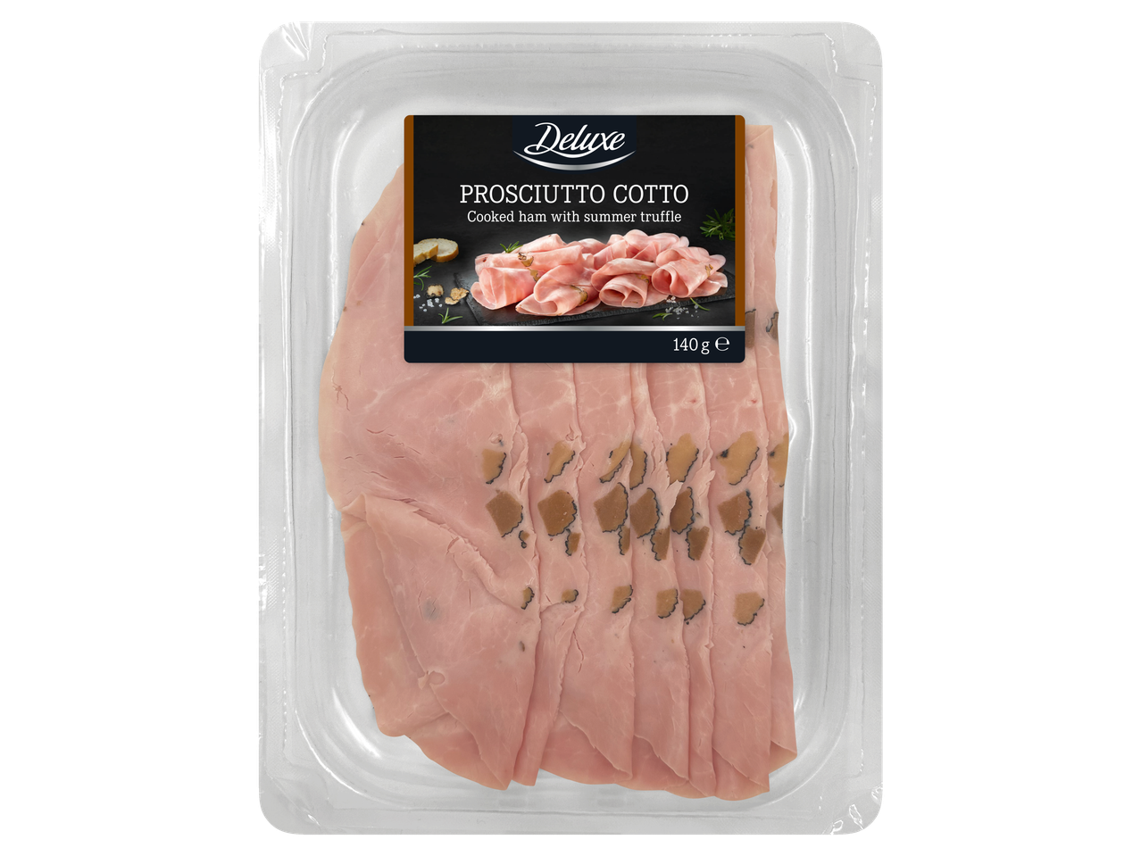 Deluxe Prosciutto Cotto, virta kiaulienos kumpis su vasariniais trumais, 140g.