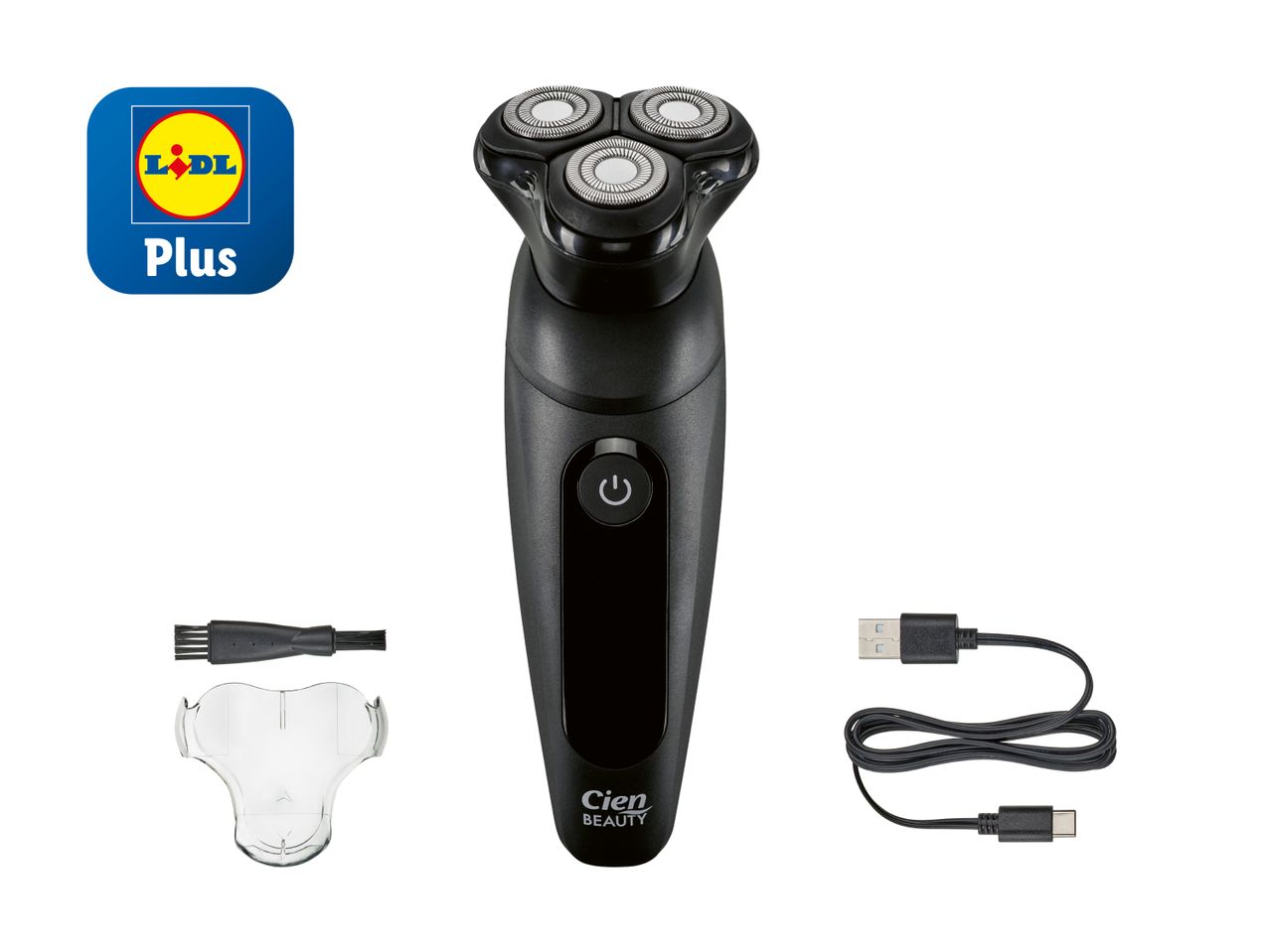 Lidl Plus Cien Beauty Elektrorasierer mit Zubehör.