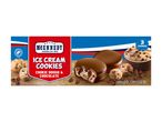 Ice cream cookies with cookie dough and chocolate, 3 cookies per pack.