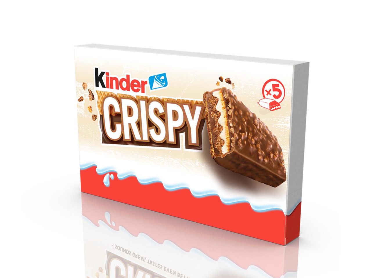 Kinder Crispy csokoládé szelet 5 darabos csomagolásban.