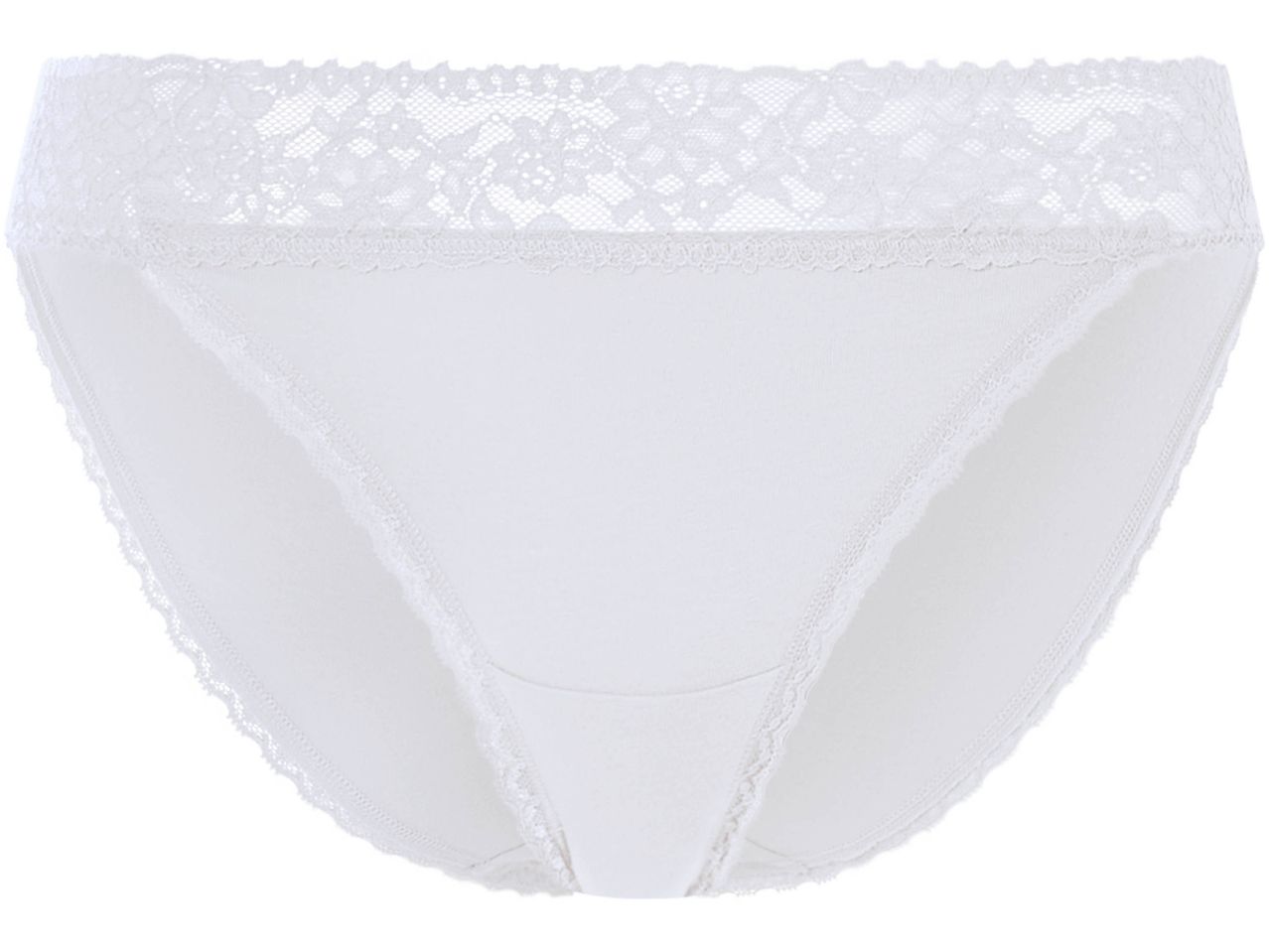 Slip bianco con bordo in pizzo