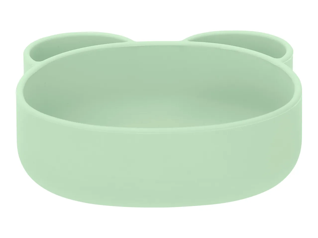 Light green silicone bowl with bear ears