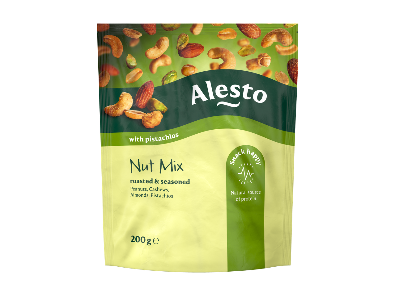 ALESTO Микс от ядки с фъстъци, кашу, бадеми и шамфъстък, 200гр.