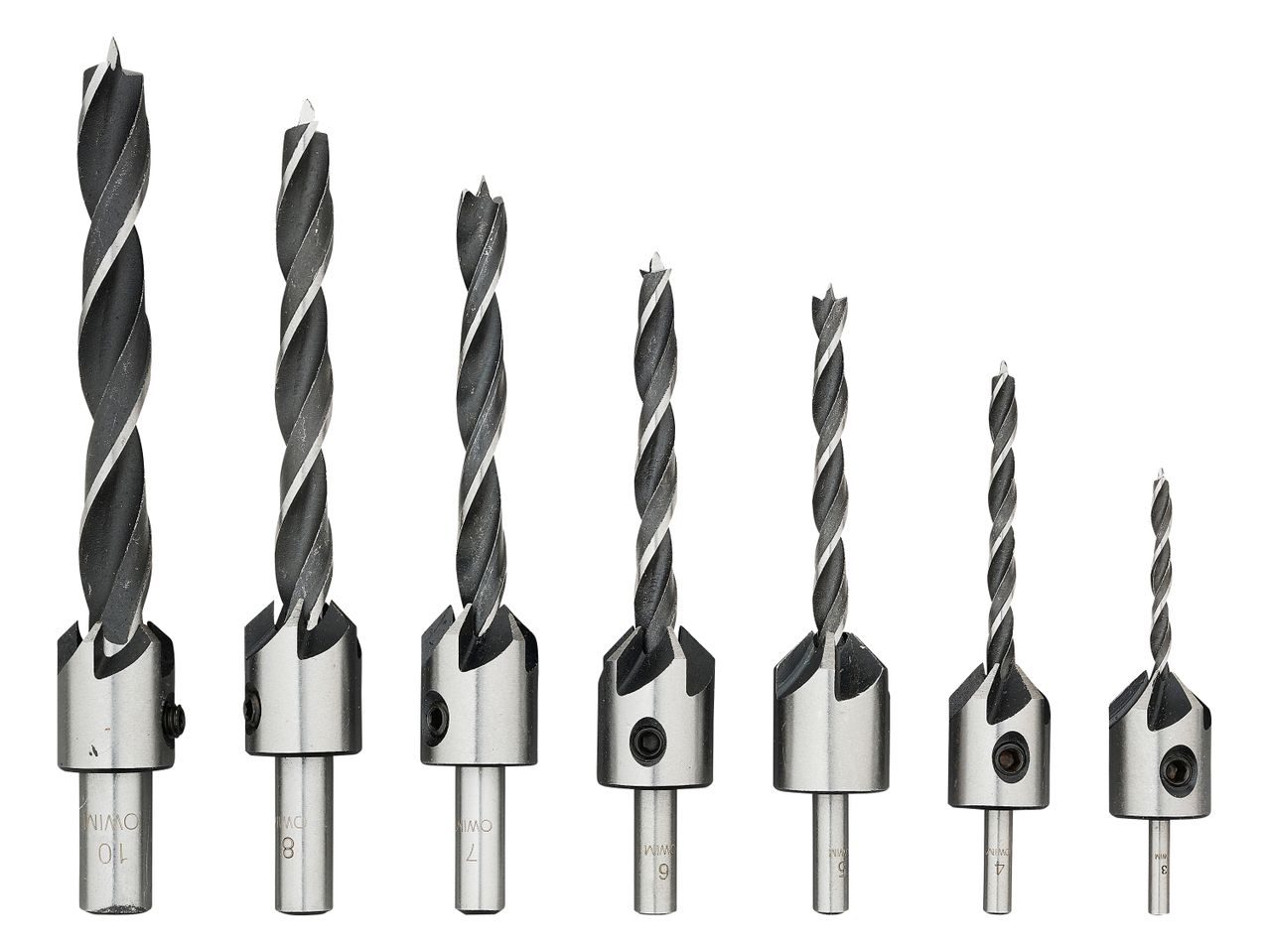 Set punte da trapano per legno, inclusa chiave a brugola