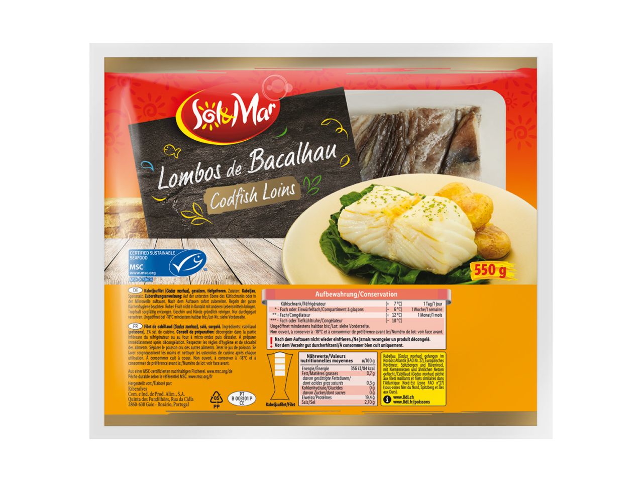 SuaMar tiefgekühlte Fischfilets.