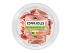 Rouleaux de coppa avec du fromage frais et des figues, 80g, Nutri-Score E.