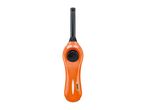 Orange long-reach lighter with a black igniter button and nozzle.