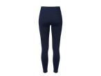 Women's navy blue sports leggings, back view