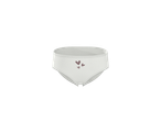Cuecas de menina Lupilu® em branco com pequenos corações estampados.