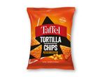 En pose Taffel Tortilla Chips med Nacho Cheese smag.