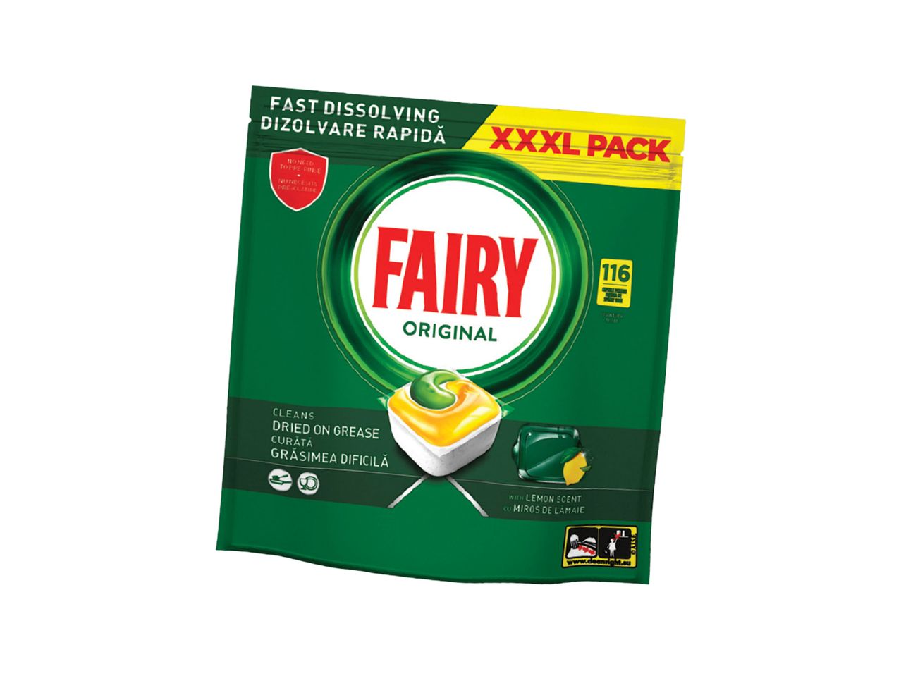 Pakovanje Fairy Original tableta za pranje sudova.