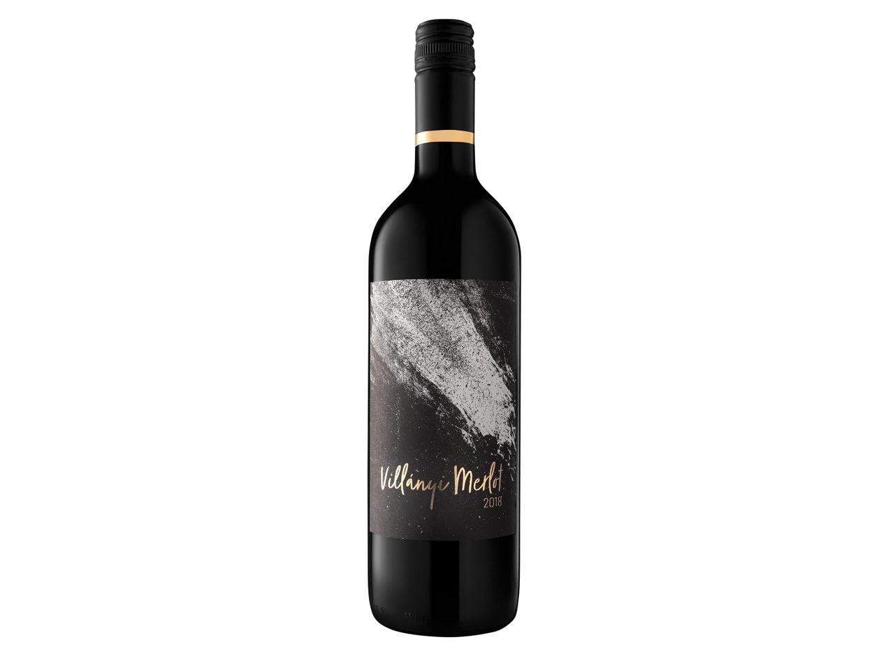 Villányi Merlot 2018-as borosüveg.