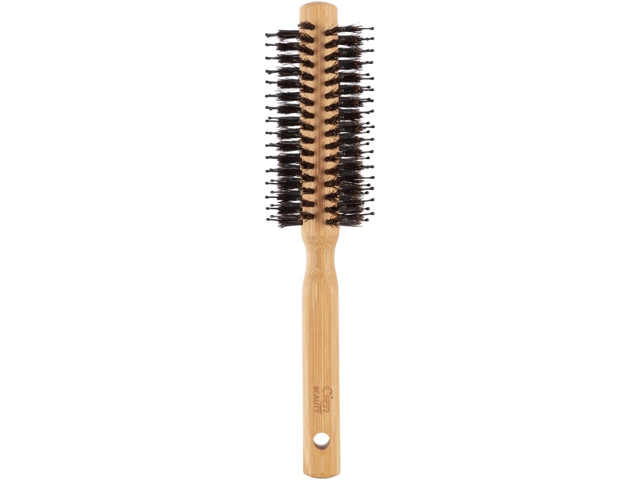 Spazzola rotonda in legno di bambù Chicco Beauty per capelli.