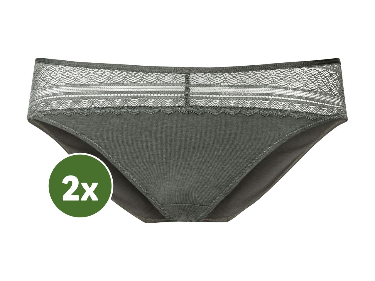 Ladies' Lace Trim Briefs 