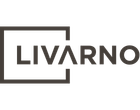 Livarno-Logo in Dunkelbraun mit unvollständigem Rahmen.