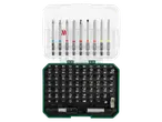 Parkside® bit and socket set in a box, with long and short bits.