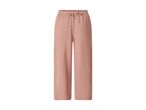 Pink wide-leg trousers with a drawstring waist