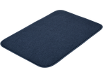 Livarno Bath Mat, rectangular, dark blue, with textured surface and rounded corners
