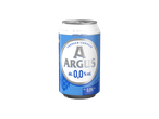 Lata de cerveja Argus sem álcool.