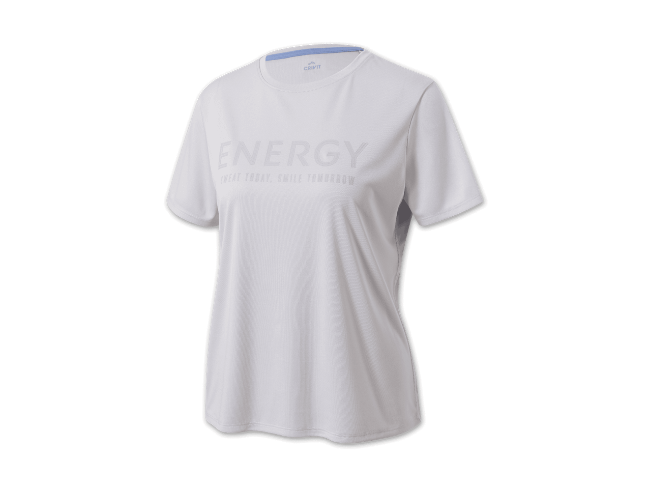 Weißes Crivit Sport-T-Shirt mit „ENERGY“ Aufschrift
