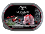 Deluxe Ice Delight cu gin și fructe de pădure, cu afine, merișoare și crenguțe de ienupăr.