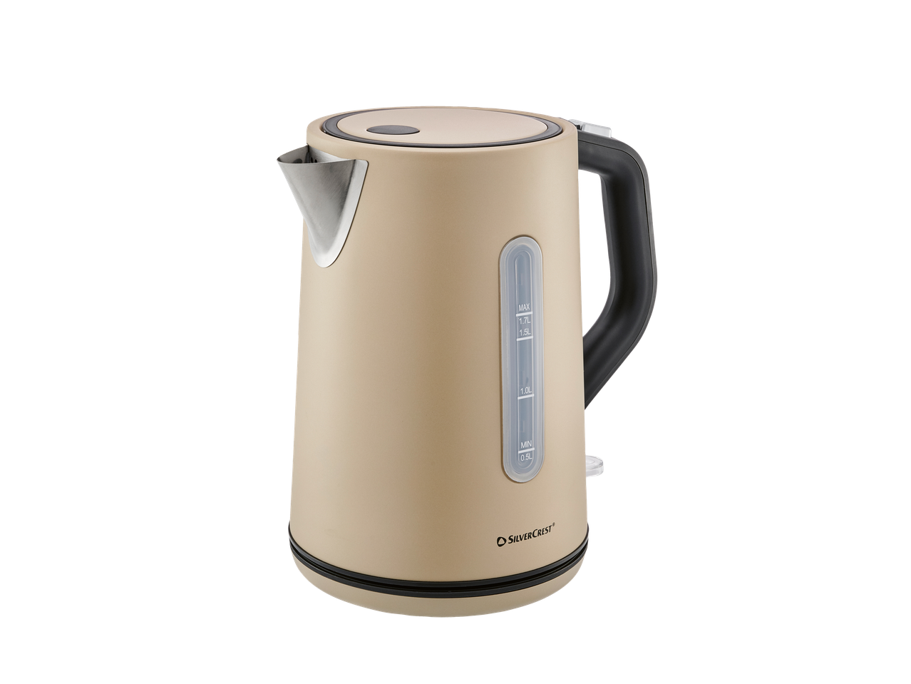 Beige SILVERCREST® electric kettle with water level indicator