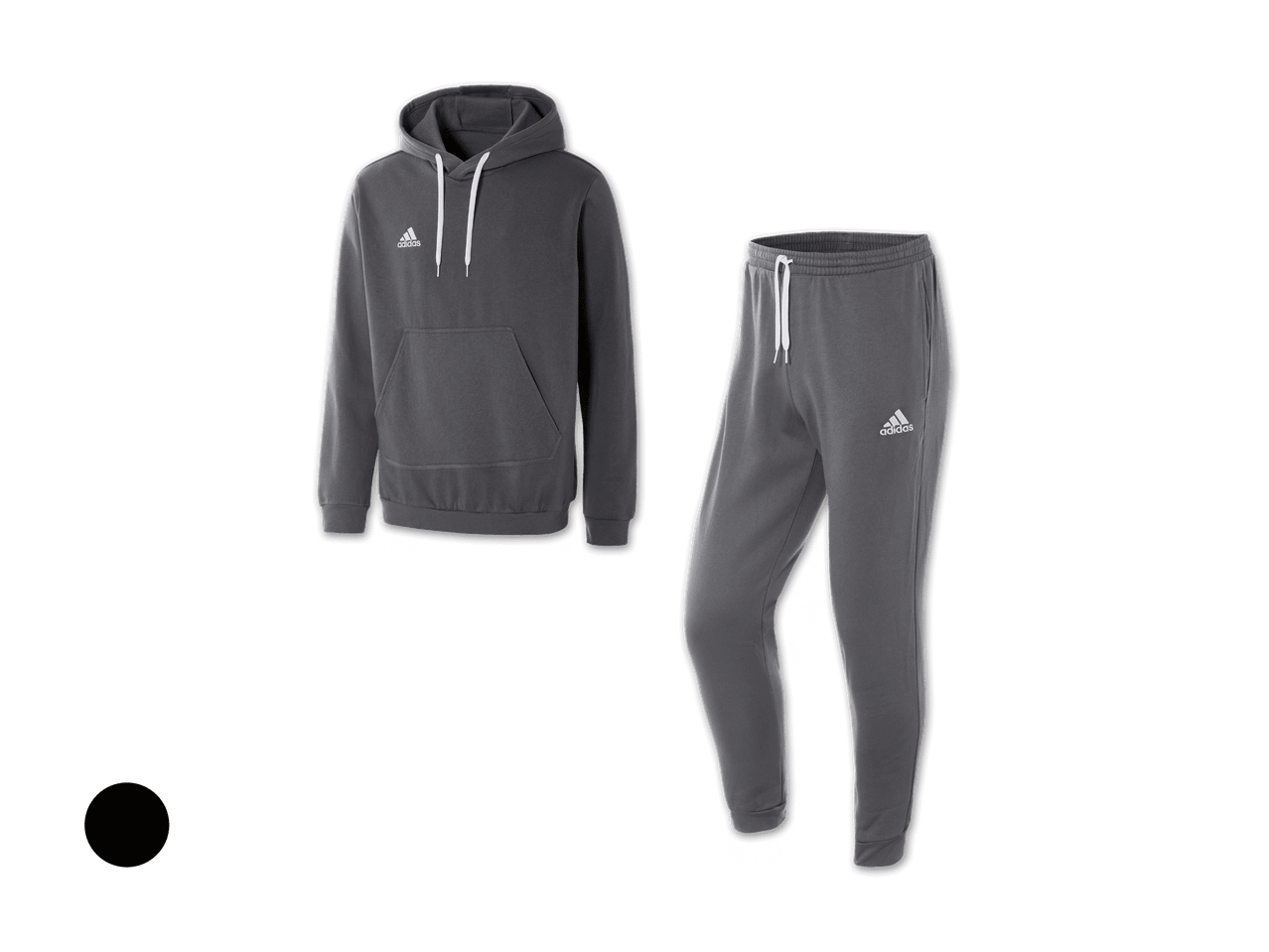 Grauer Kapuzenpullover und passende Jogginghose für Herren