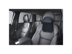 Car headrest and leather seats.