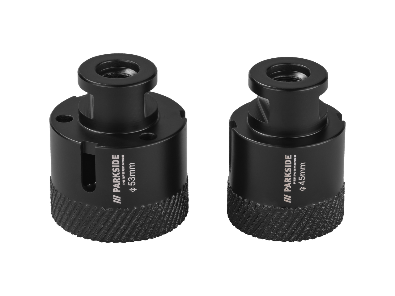Parkside Performance grąžtai: 45 mm ir 53 mm.
