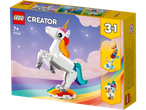 LEGO Creator 3 în 1: Unicorn magic din blocuri de construcție.