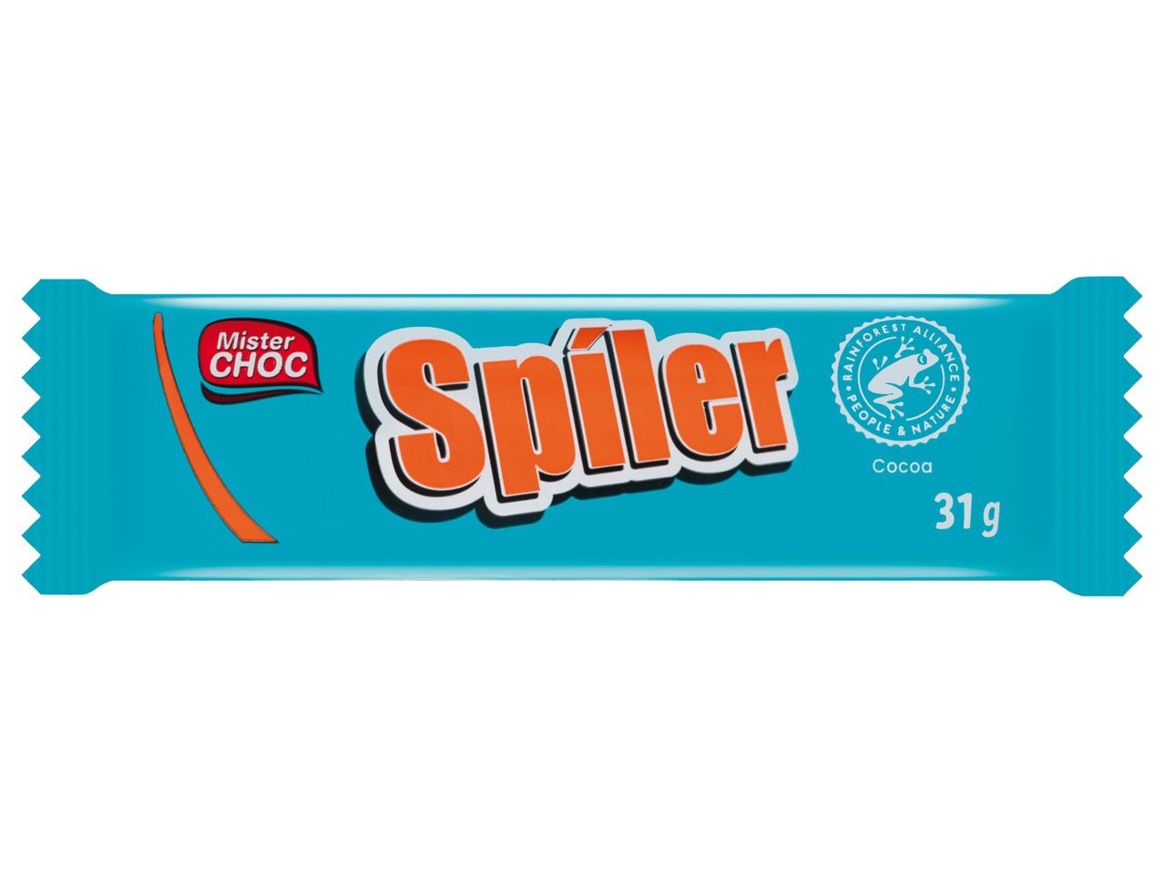 Spiler csokoládé szelet csomagolása.