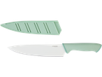 Faca de chef SilverCrest com bainha verde-menta.