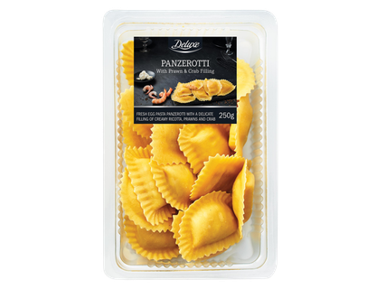 Panzerotti garnélával és rákhússal