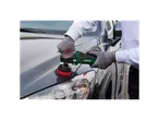 Car polishing with Parkside rotary polisher.