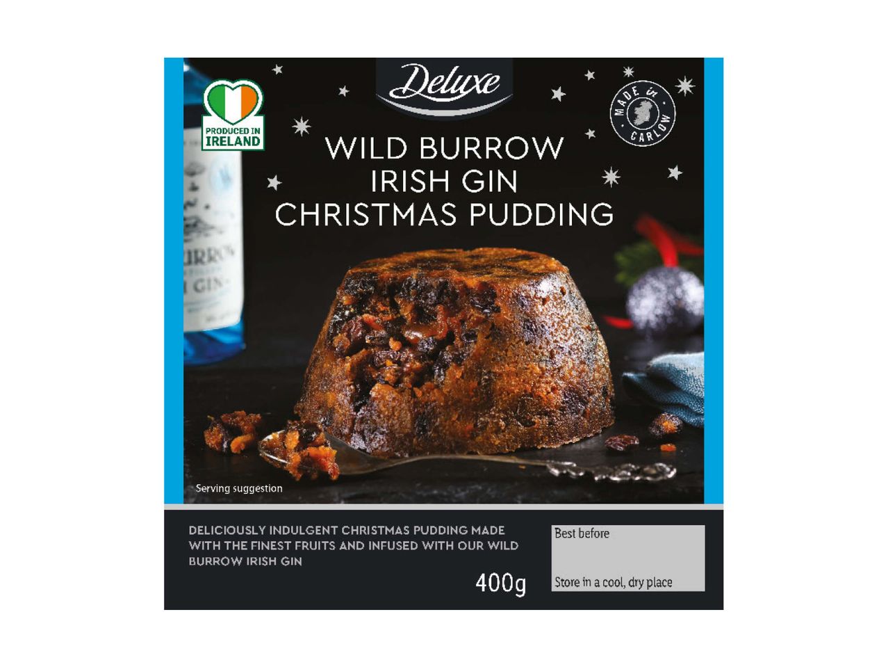 Go to full screen view: Wild Burrow Gin Christmas Pudding - Image 1