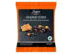Deluxe apelsīnu kubiņi ar īpaši tumšo šokolādi, 100g iepakojums.