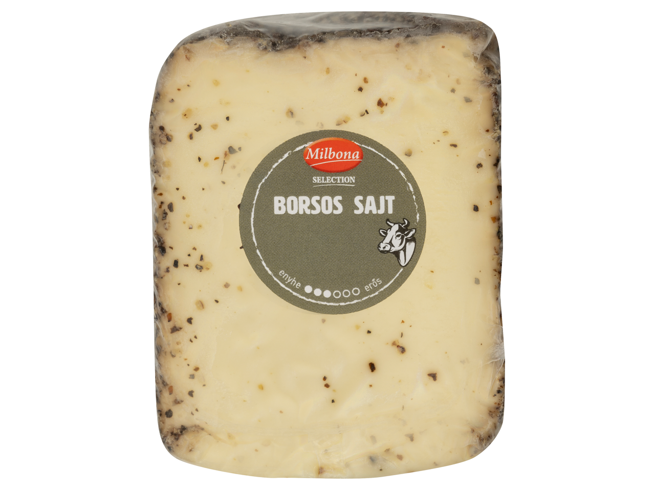 Milbona Selection Borsos Sajt sajt fekete borssal.