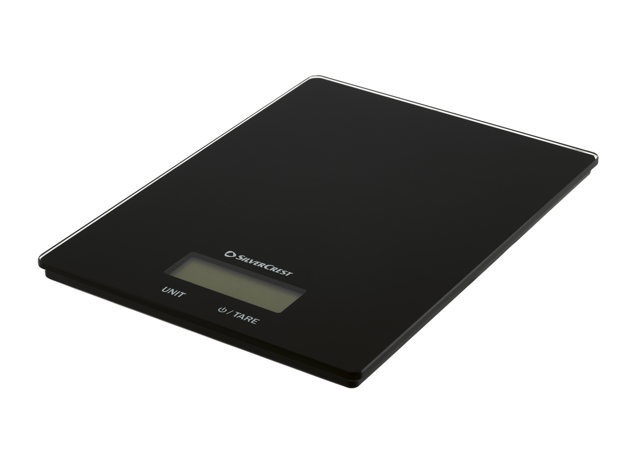 Black digital kitchen scale with a display showing 'UNIT' and 'U/TARE' buttons.
