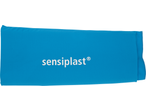 Bandaj cilindric răcoritor SENSIPLAST albastru cu logo-ul mărcii.