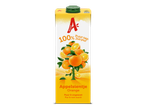 Een pak 100% puur sinaasappelsap met een afbeelding van sinaasappels aan een boom.