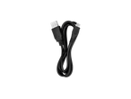 Черен USB кабел за зареждане и пренос на данни.