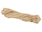 Tekercselt, természetes színű, durva kenderkötél fekete háttér előtt